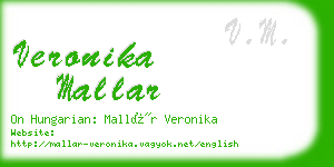 veronika mallar business card